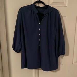 Elegant Navy Blue Women's Top